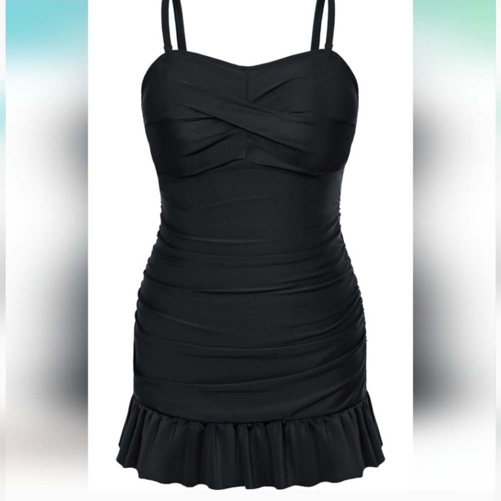 HOLIPICK Ruched Swimdress - Picture 3 of 6